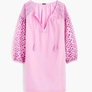 J Crew Short eyelet tunic in organic cotton